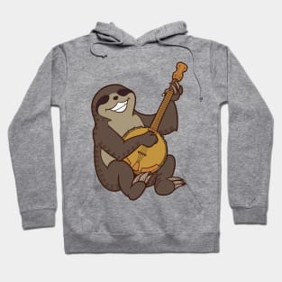 Cartoon sloth playing banjo Hoodie